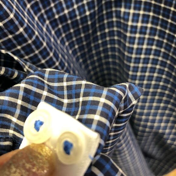 Southern Tide Extra Large (XL) Plaid Blue Long Sleeve Button Up Classic Fit - Picture 4 of 5